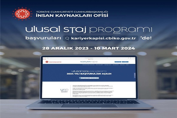 ULUSAL STAJ PROGRAMI BAŞVURULARI BAŞLADI