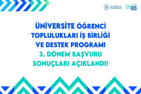 ÜNİDES 3. Dönem Sonuçları Açıklandı: Fakültemizden 4 Proje Destek Almaya Hak Kazandı