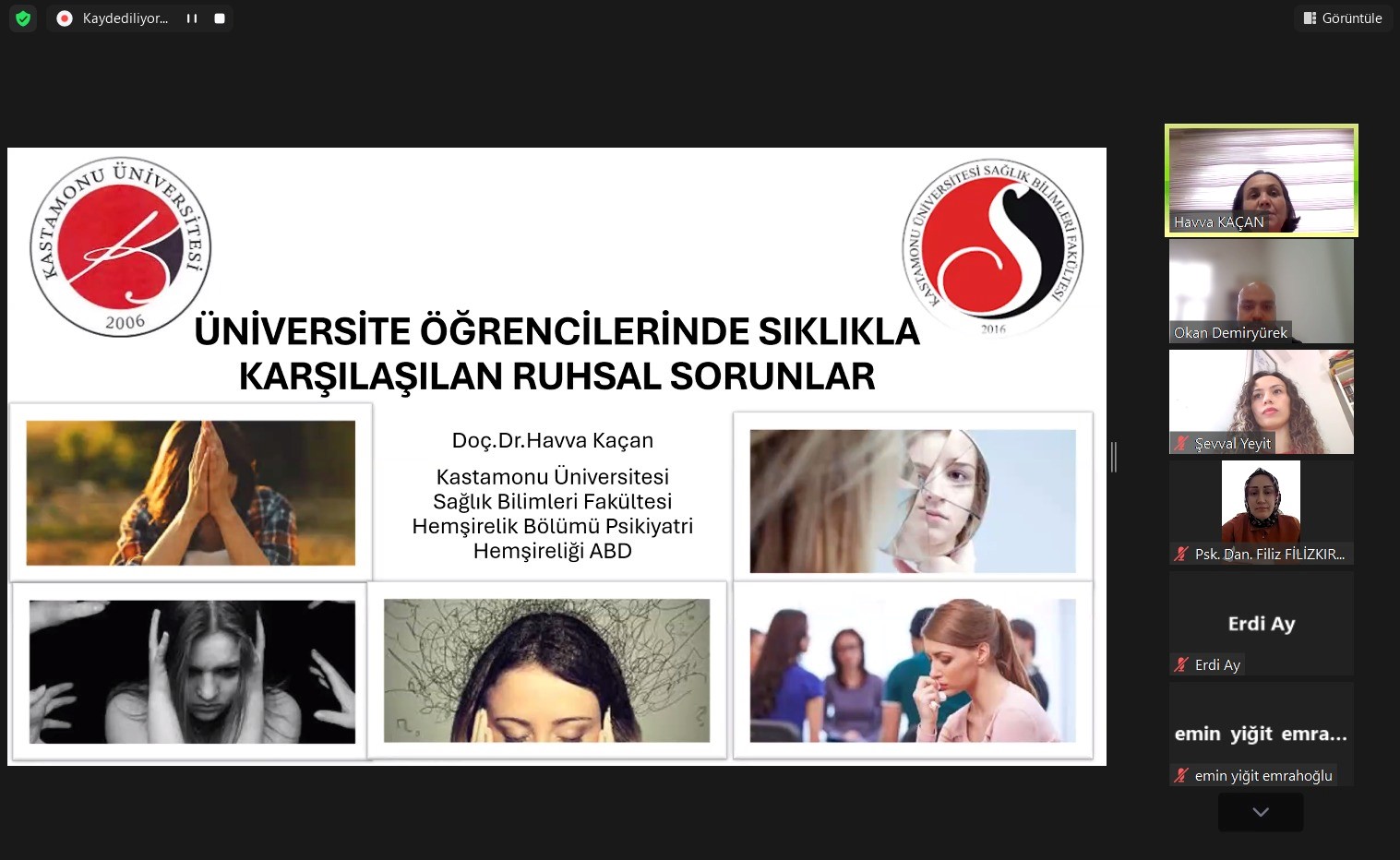 Fakültemiz Öğretim Elemanları Tarafından Ruh Sağlığını Güçlendirme Webinarı Düzenlendi